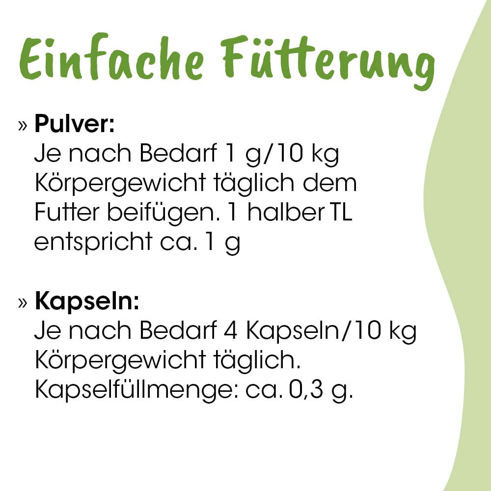 Pulver, Kapseln, Kapseln Fütterung, Nahrungsergänzung, Tierfutter