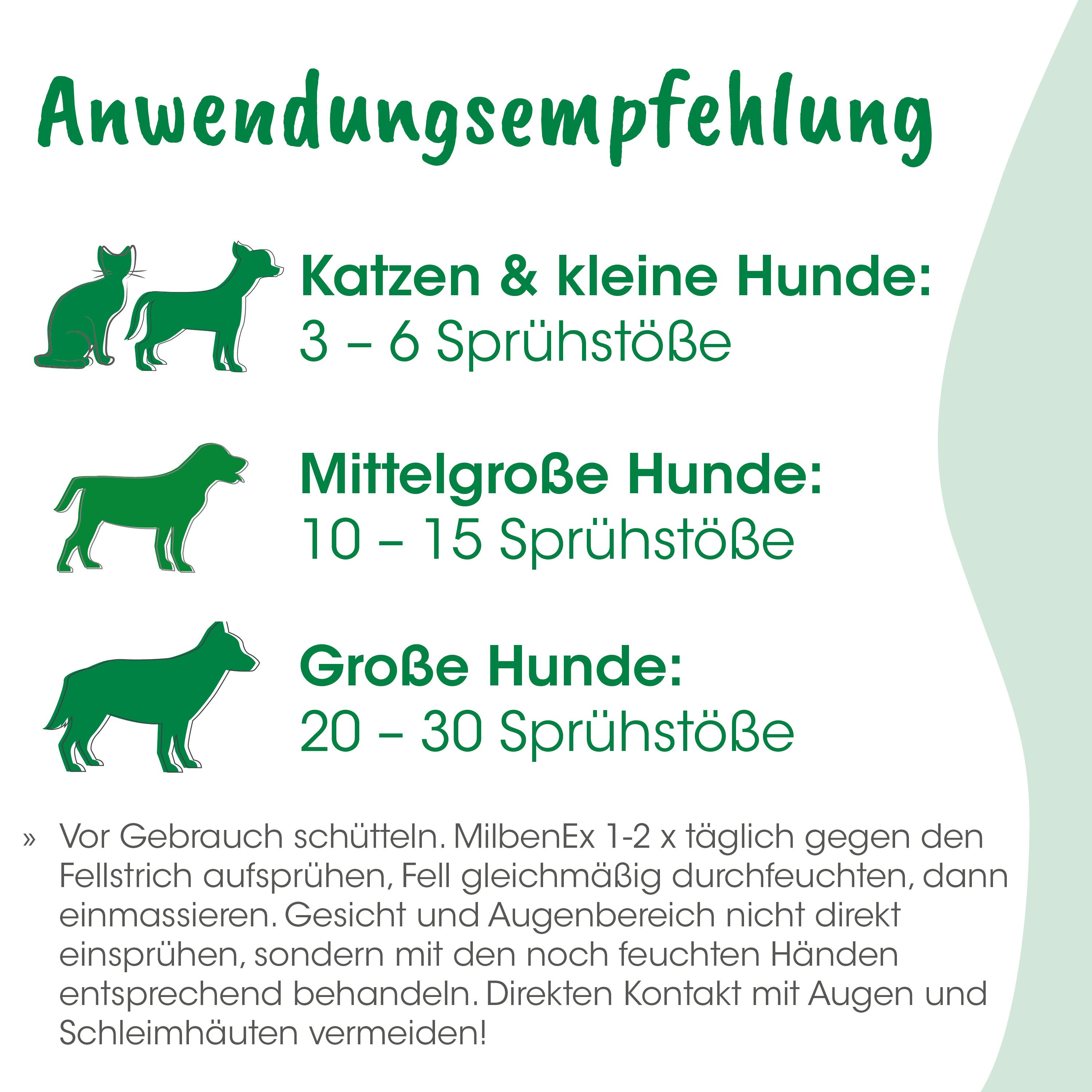 Hund, Katzen, Sprühhöhe, Größe, Anleitung