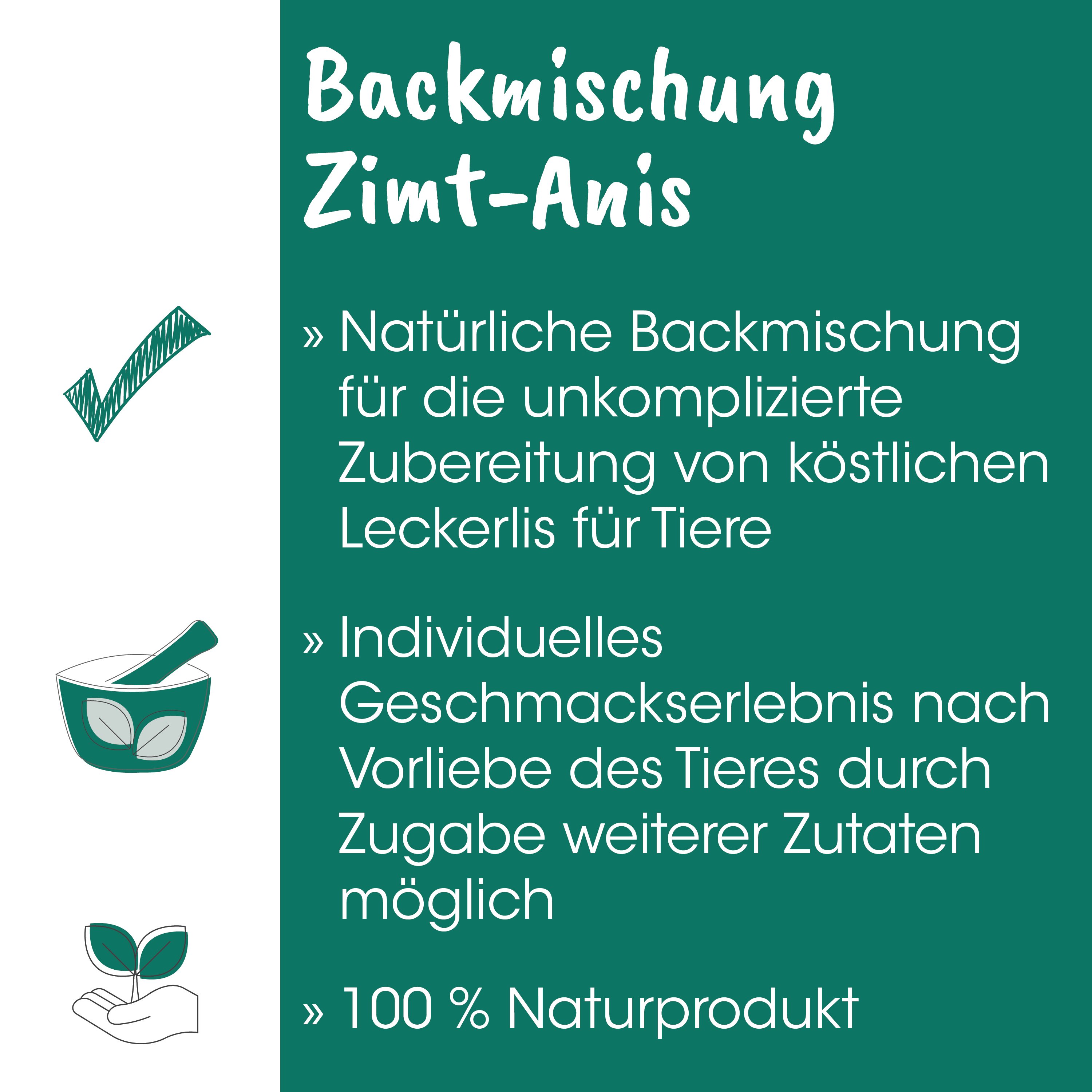Backmischung, Zimt-Ais, Naturprodukt, Tiernahrung, 100% Naturprodukt