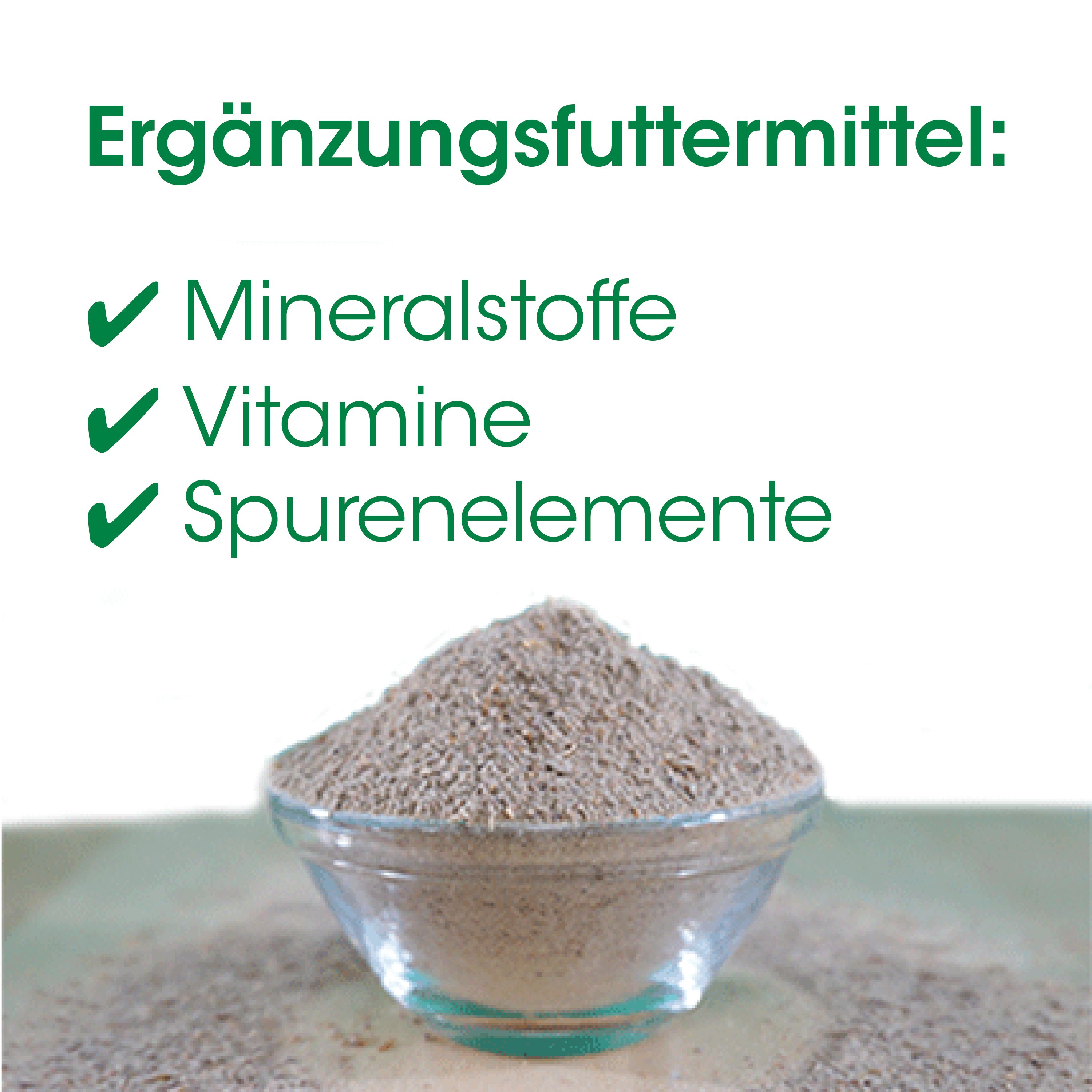 Mineralstoffe, Vitamine, Spurenelemente, Pulver, Grau