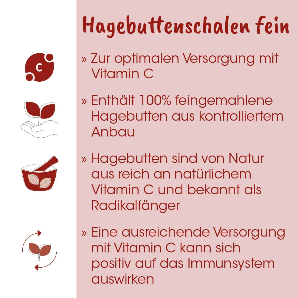 Hagebutte, Schale, Vitamin C, Hagebuttenpulver, Himbeerrot