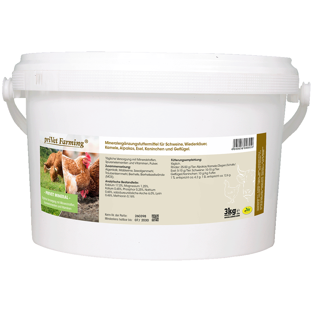 Mineralfutter, Tierfutter, Schweinefutter, 3kg, Beutel