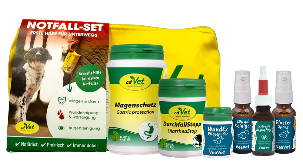 Notfall-Set, Tierarzt-Notfall, Hundeversorgung, Magenschutz, Durchfallstopp