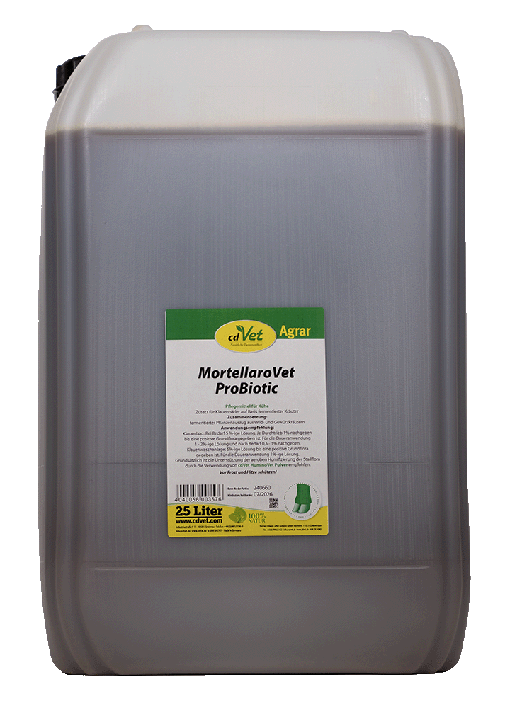 Kälberzusatz, Probiotikum, 25-Liter-Kanister, grauer Kunststoff, Flüssigfutter