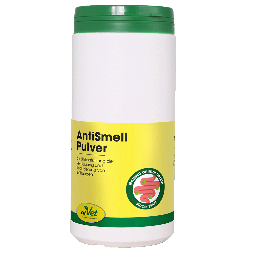 Anti-Smell, Powder, Tierprodukt, Deodorierend, Behälter, AntiSmell Pulver, Geruchsneutralisator, Tierarztbedarf, Pulver, Naturprodukt
