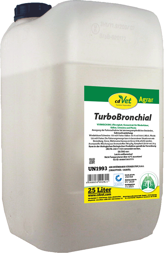 TurboBronchial, Futtermittel, 25 Liter, Konstruktion, Chemisch