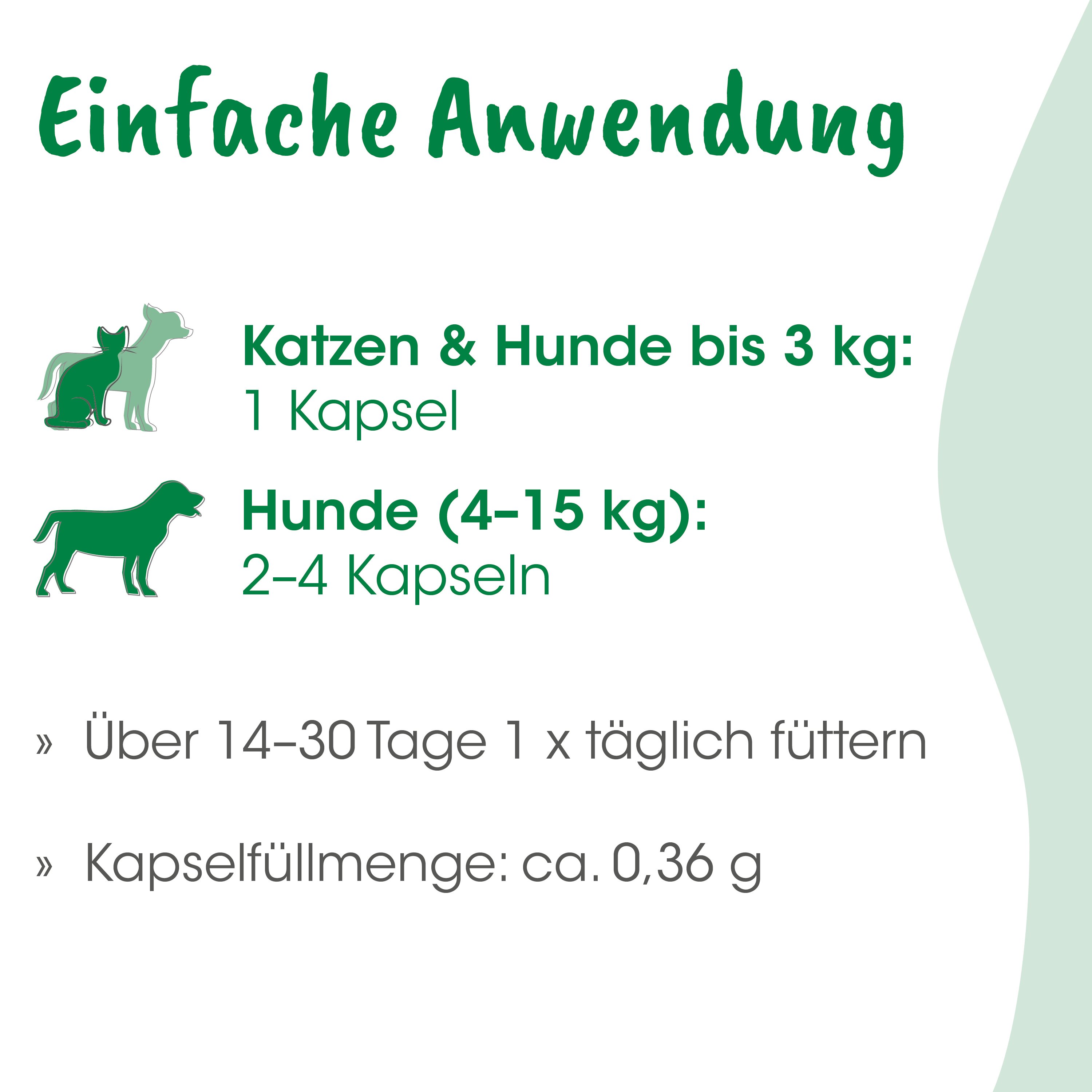 Kapseln, Katzenfutter, Hundefutter, Katzen & Hunde, Kapselmenge