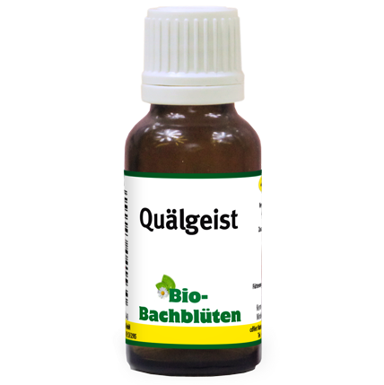 Quälgeist, Bio-Bachblüten, Bachblüten, Konzentration, Birnenfarbene Flasche