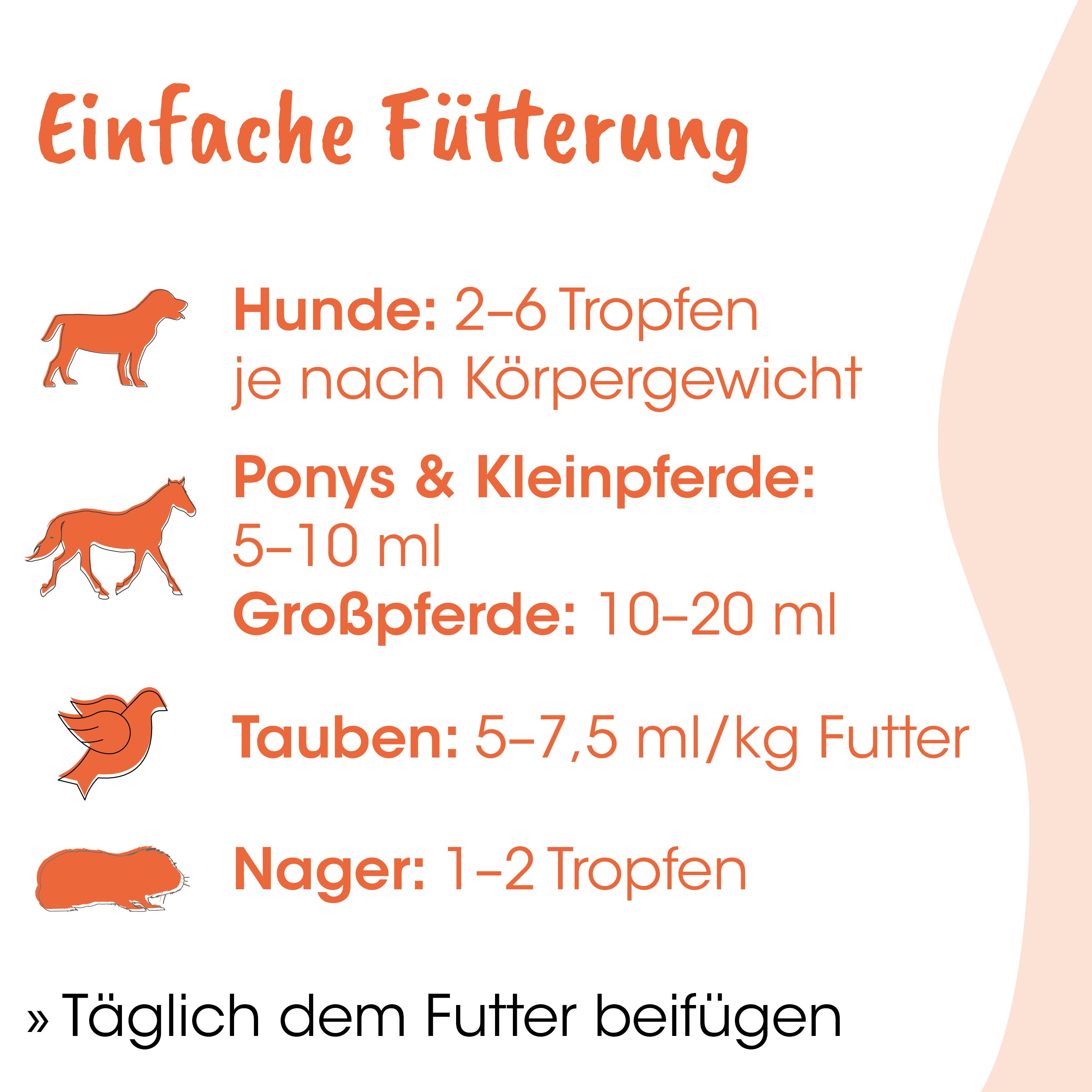 Hund Tropfen, Kleine Pferde, Nager, Tauben, Nagetierfutter