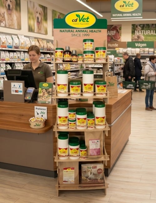 Tiernahrung, Nahrungsergänzung, Vitaminpulver, Pulverbehälter, cdVet