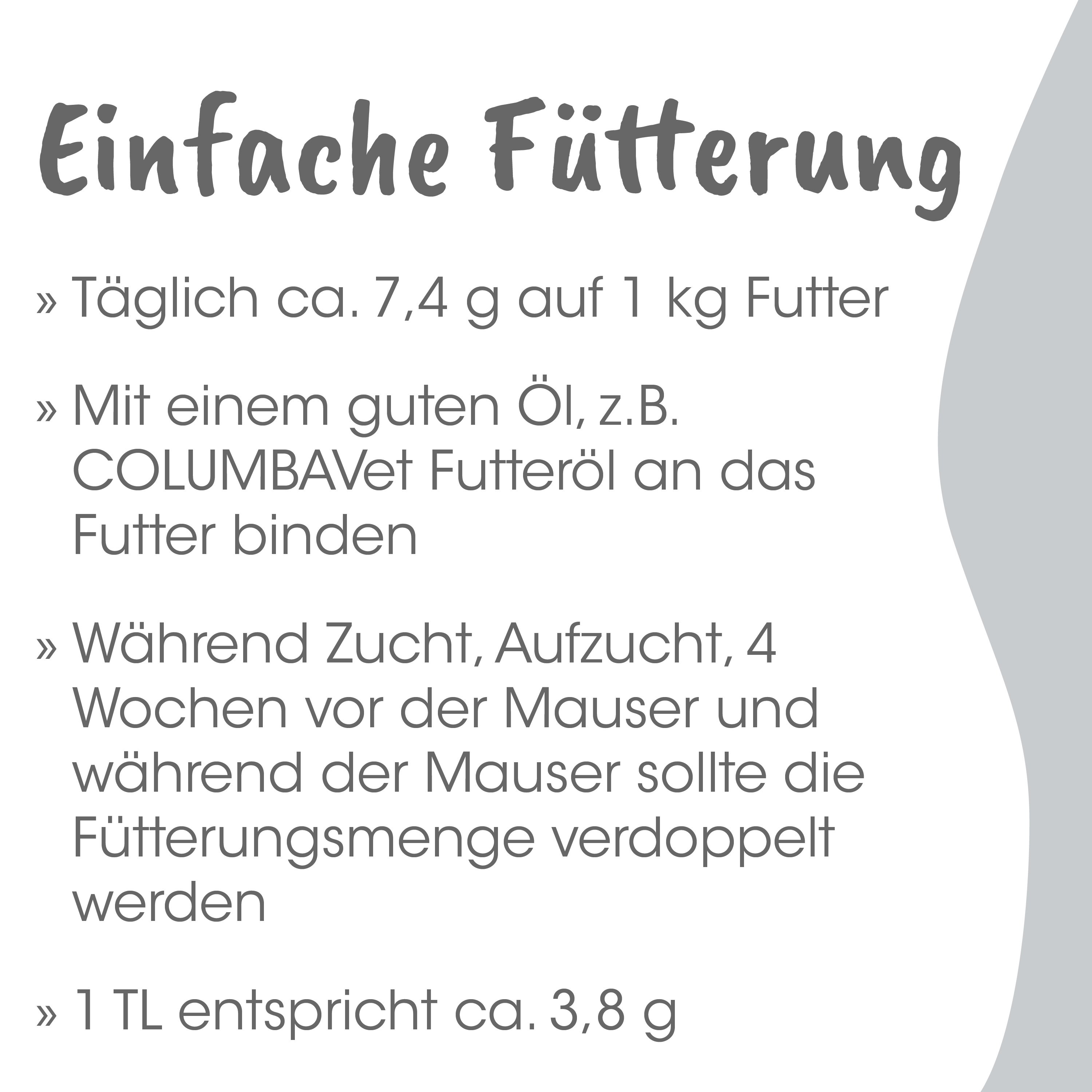 Futter, Öl, Columbavet, Tierfutter, Futterdose