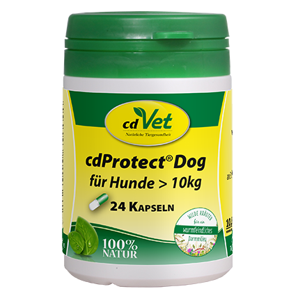 Hunde-Ergänzungsmittel, Kapseln, Für Hunde über 10 kg, Grün-gelbe Verpackung, 100 % Natur
