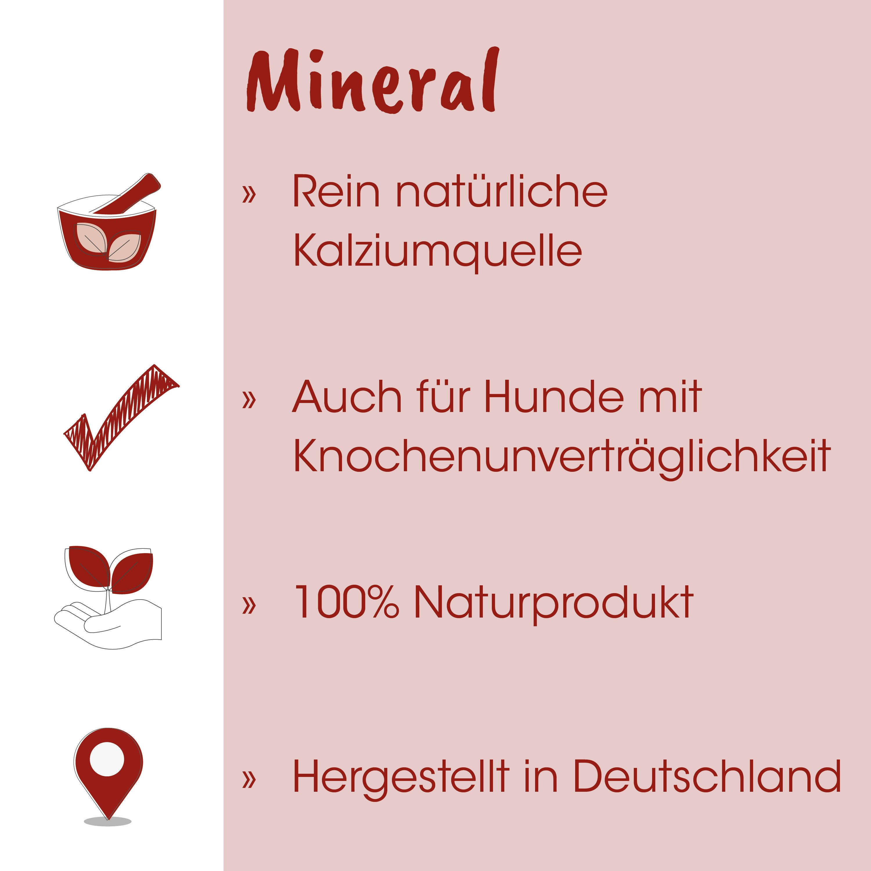 Mineral, Kalziumquelle, Natürlich, Naturprodukt, Hergestellt in Deutschland