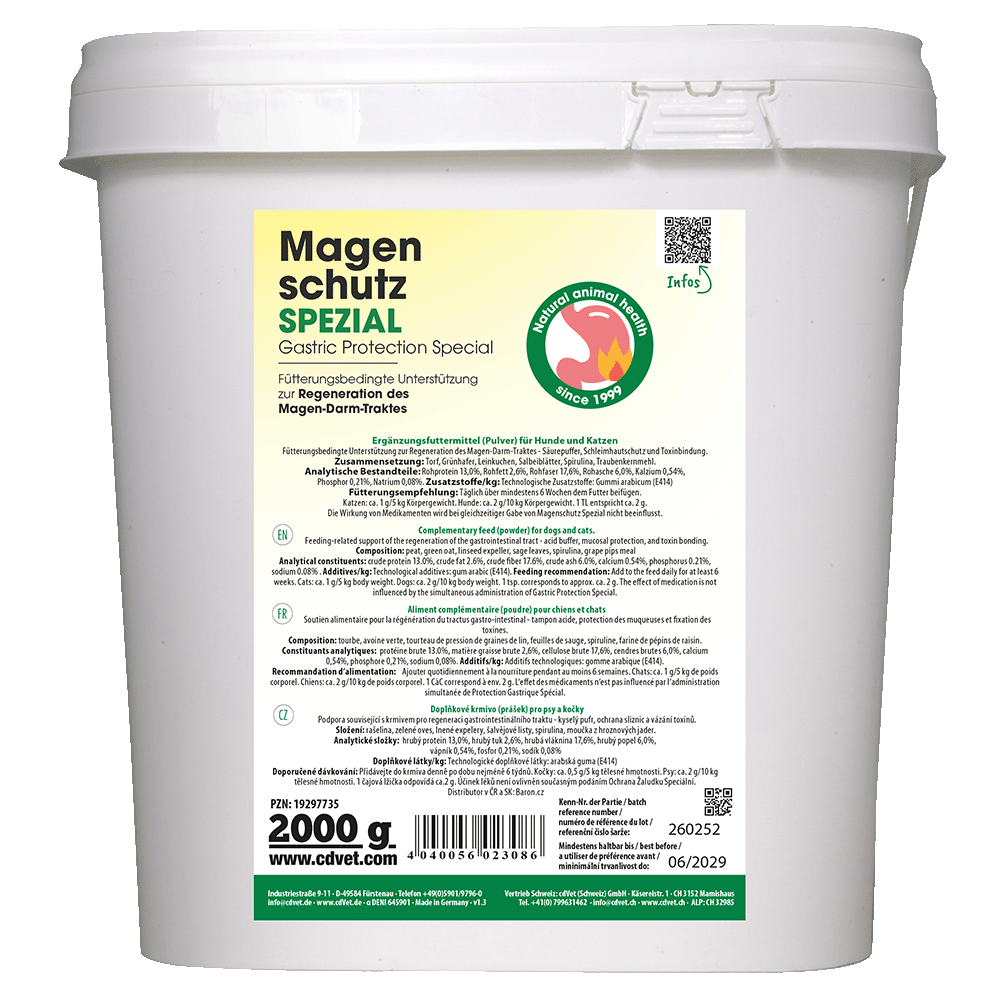 Gastric protection, Pet food supplement, Magen Schutz, Powder supplement, 2000 g