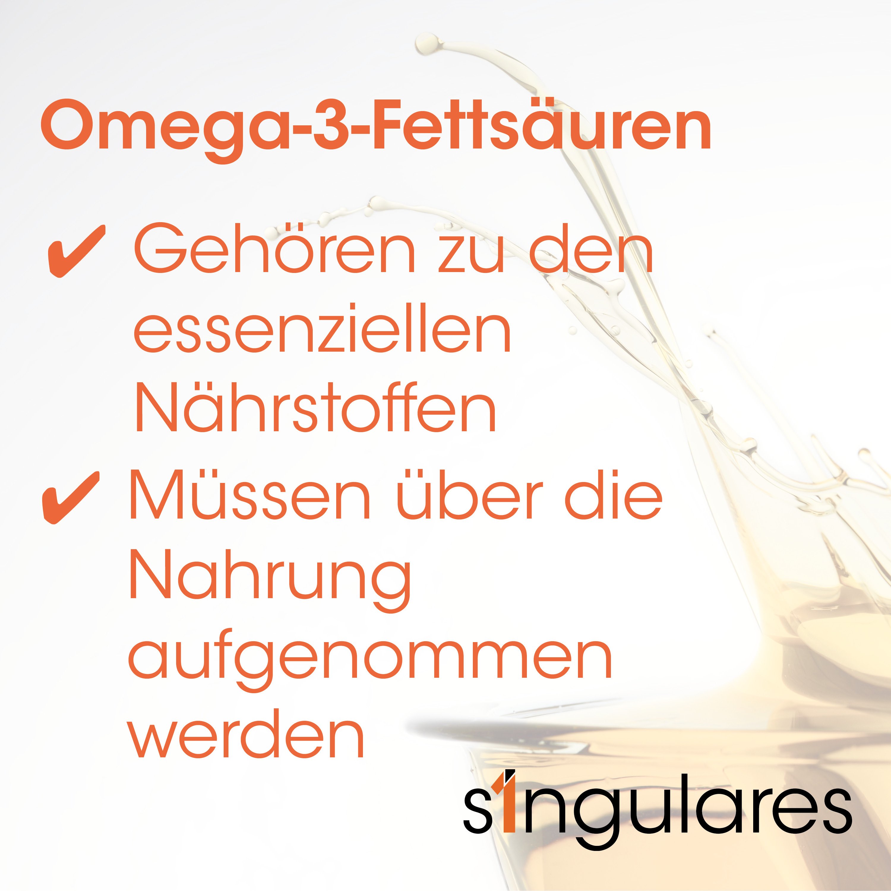  Omega-3, Fettsäuren, Kapseln, Nährstoffe, Singulares