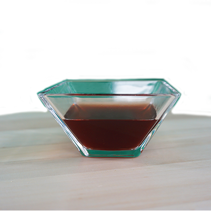 玻璃碗, 方形碗, 紅色液體, 玻璃器皿, 透明玻璃