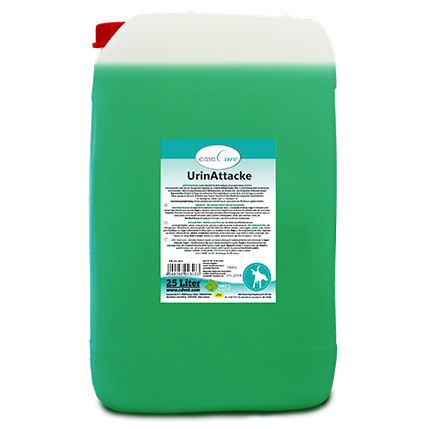 Container, grüne Flüssigkeit, Kanister, 25 Liter, Etikett