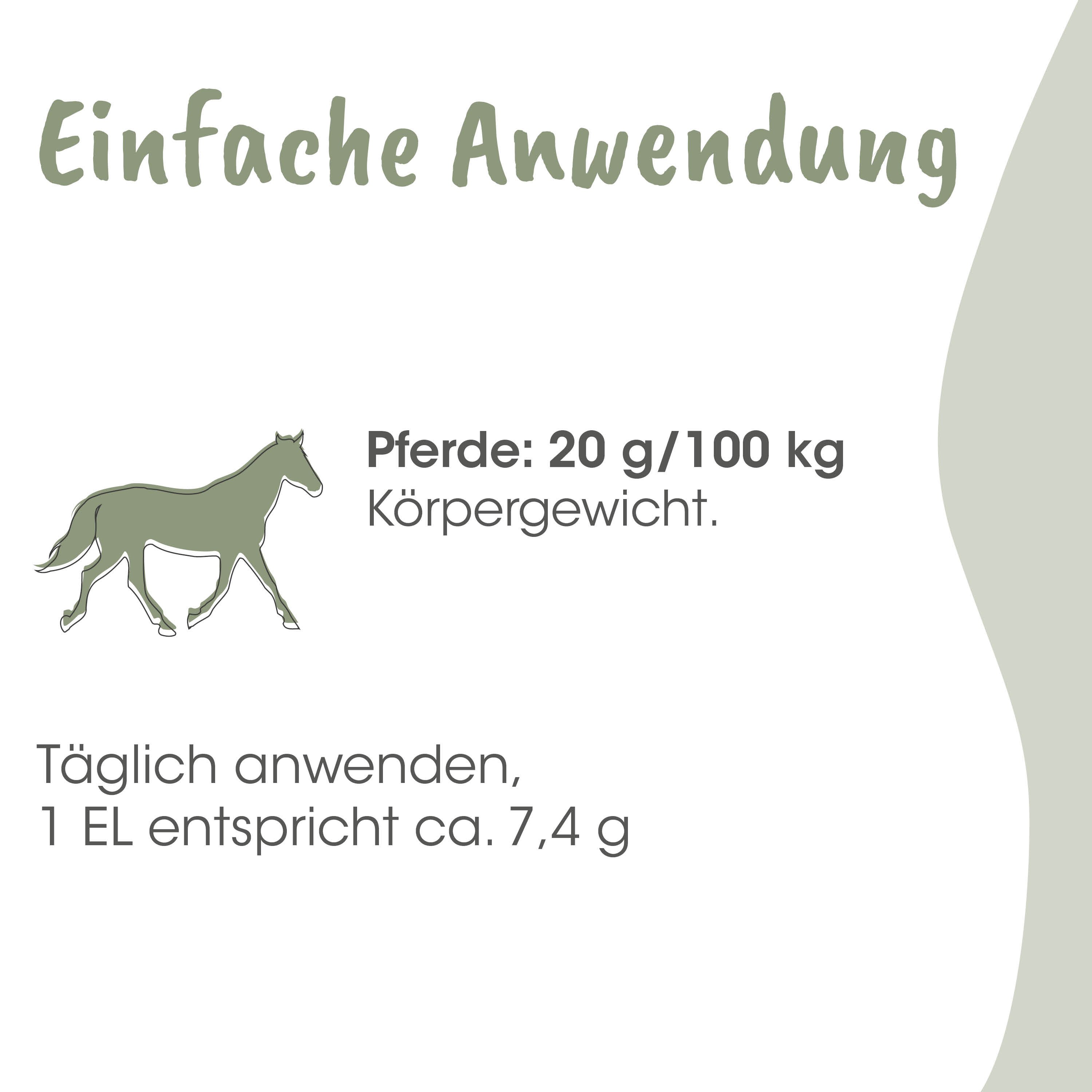Pferd, Körpergewicht, 20 g/100 kg, Tiergesundheit, Anwendungsvorschrift