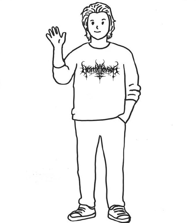T-Shirt, langarmshirt, Grafik, Mann, Illustration