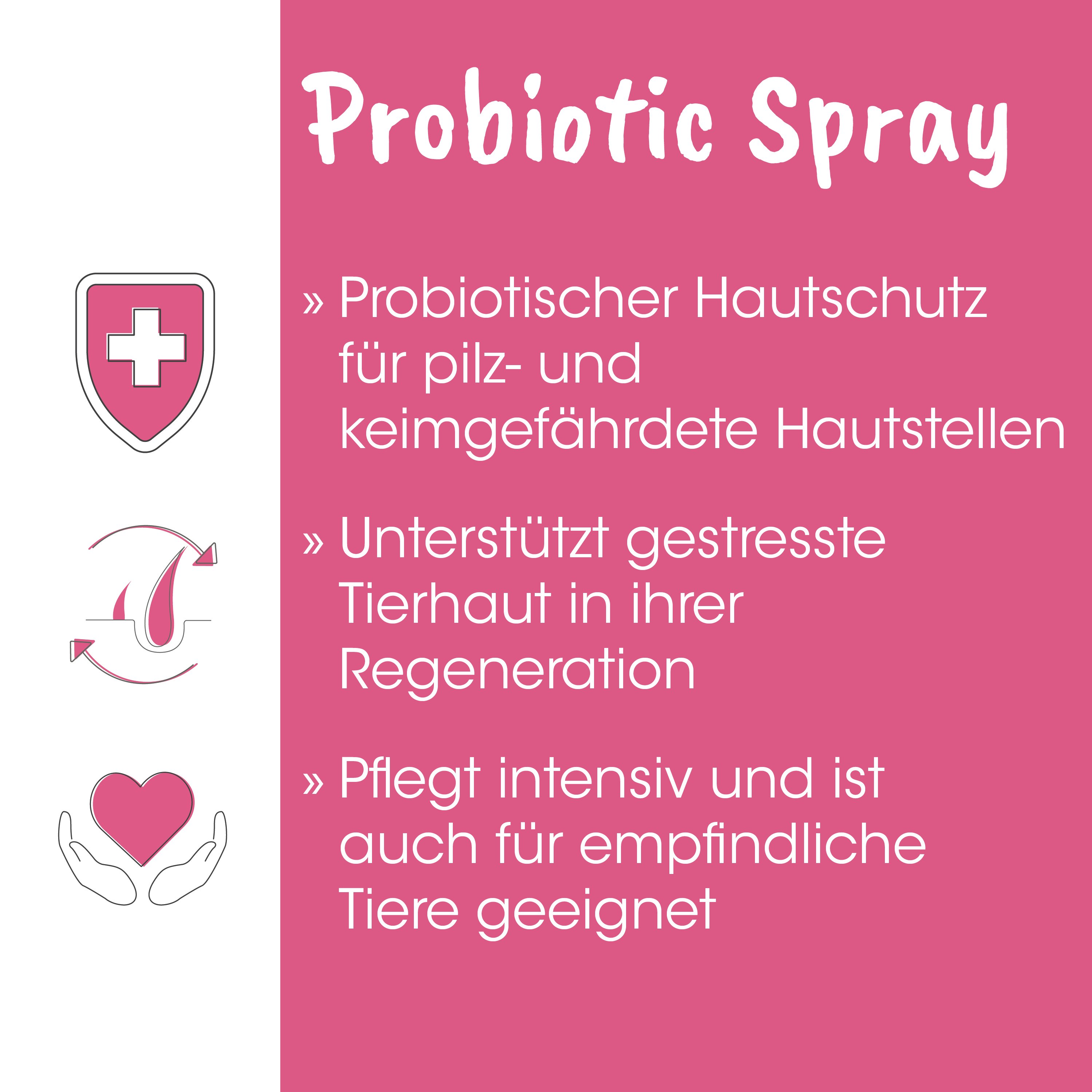 Probiotischer Spray, Hautschutz, Hautstelle, Regeneration, Pflege