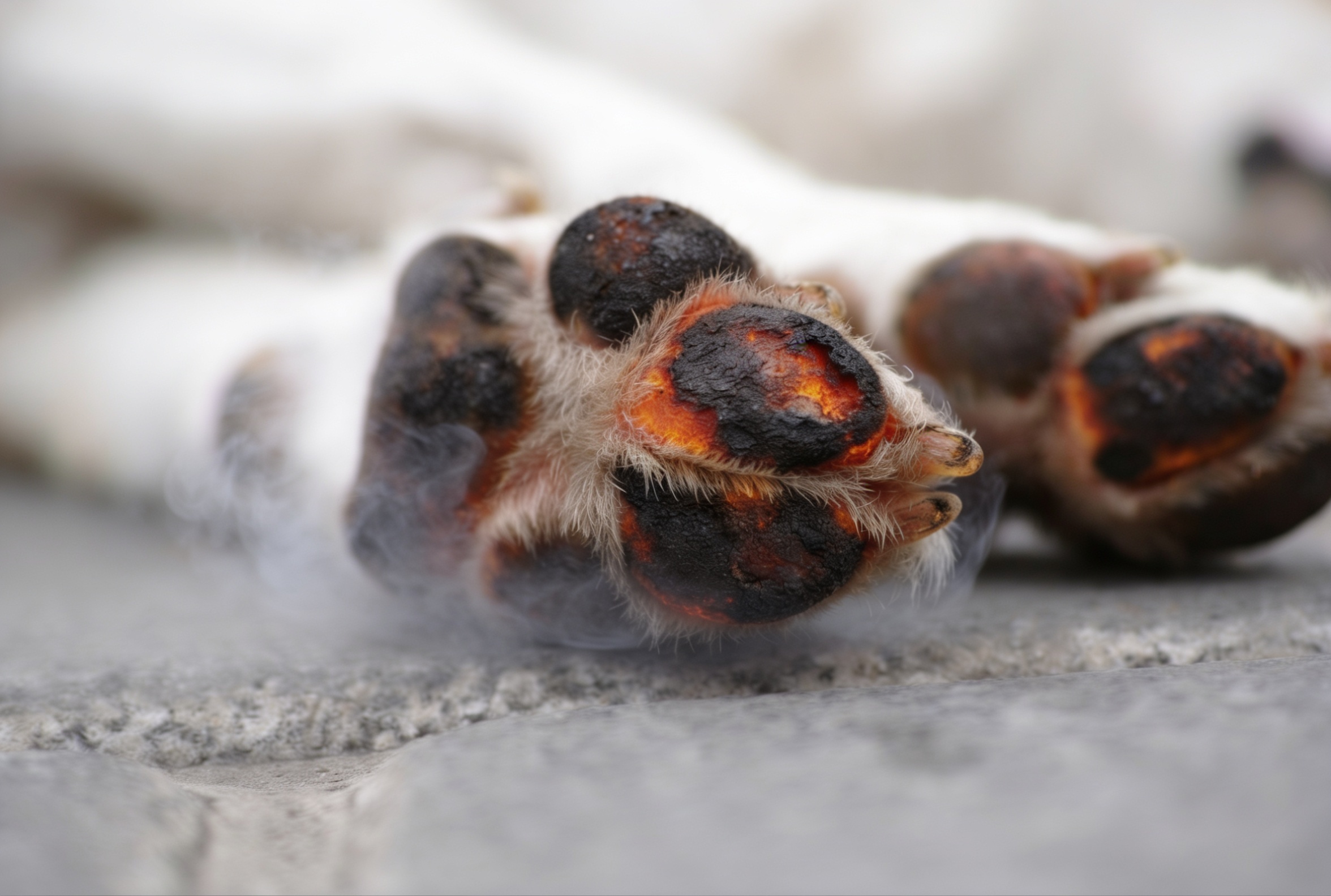 pfote, paw, brandunvisible, verbrannte pfote, wildtierpfote