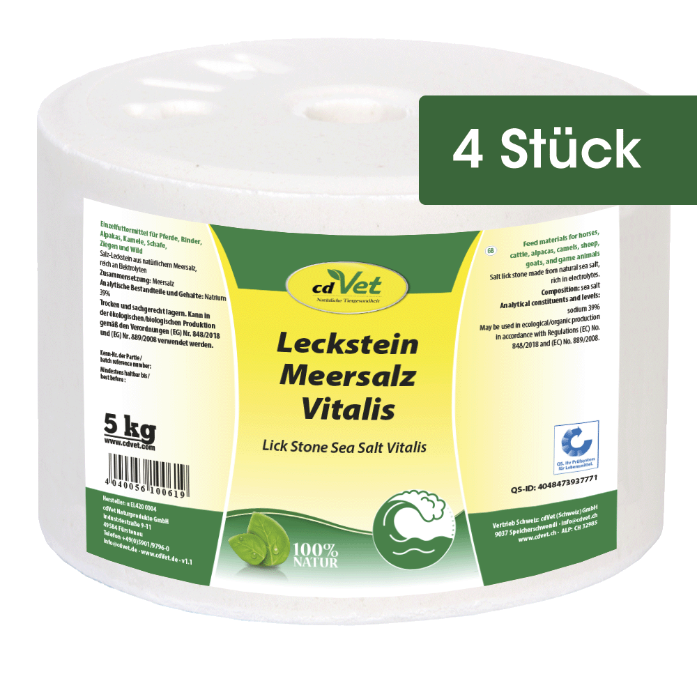 Leckstein, Meersalz, Natrium, für Pferde, 5 kg