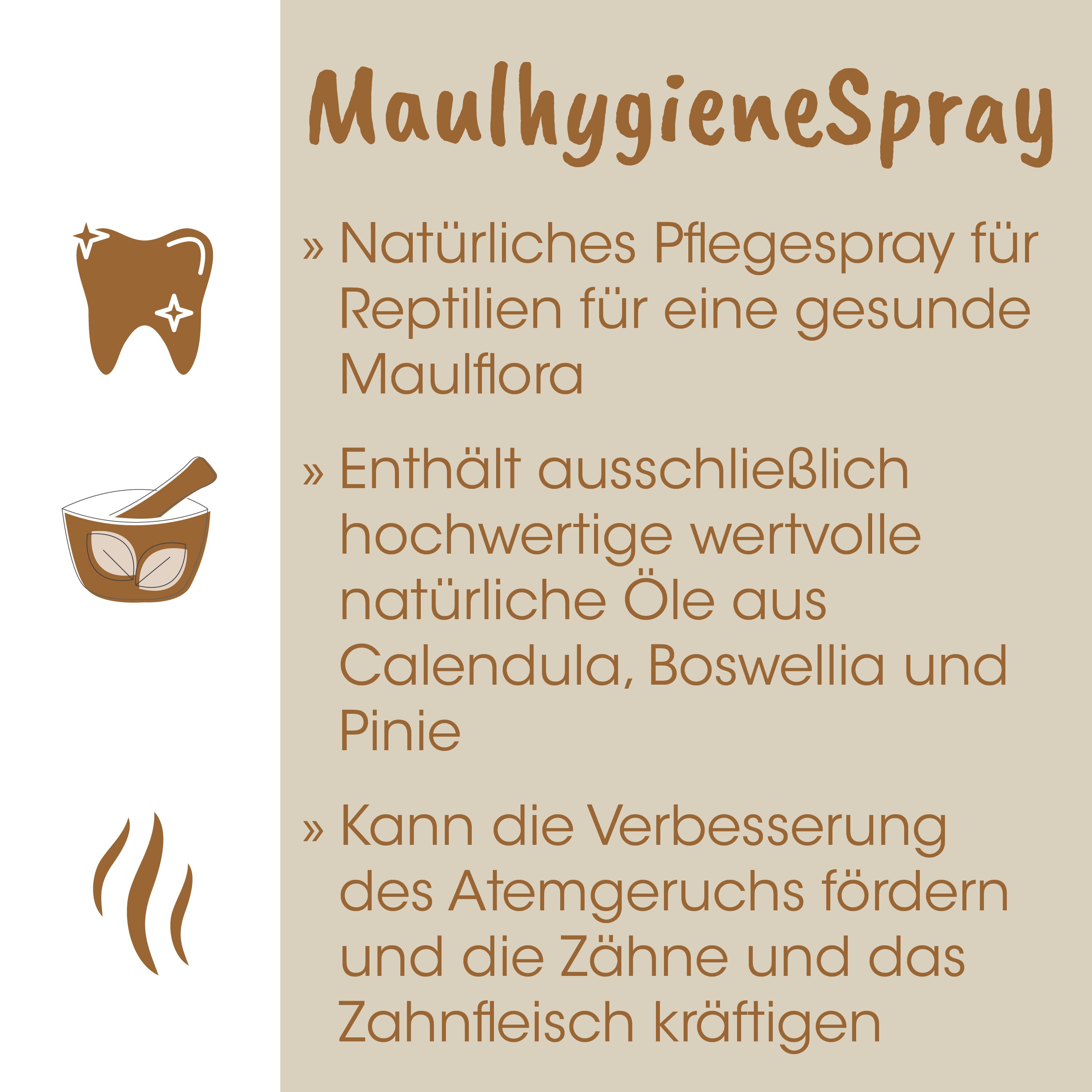 zahnpflegespray, reptilienpflege, natürlich, kalendula, mineralisch
