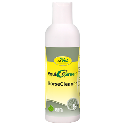 Horsereiniger, Pferdepflege, Natur, rundes Logo, Plastikflasche