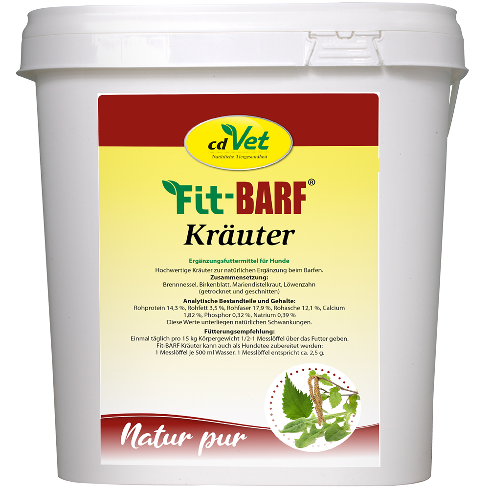 Hund Nahrungsergänzung, Kräuterfutter, Ergänzungsfutter, Natur pur, Futterbehälter