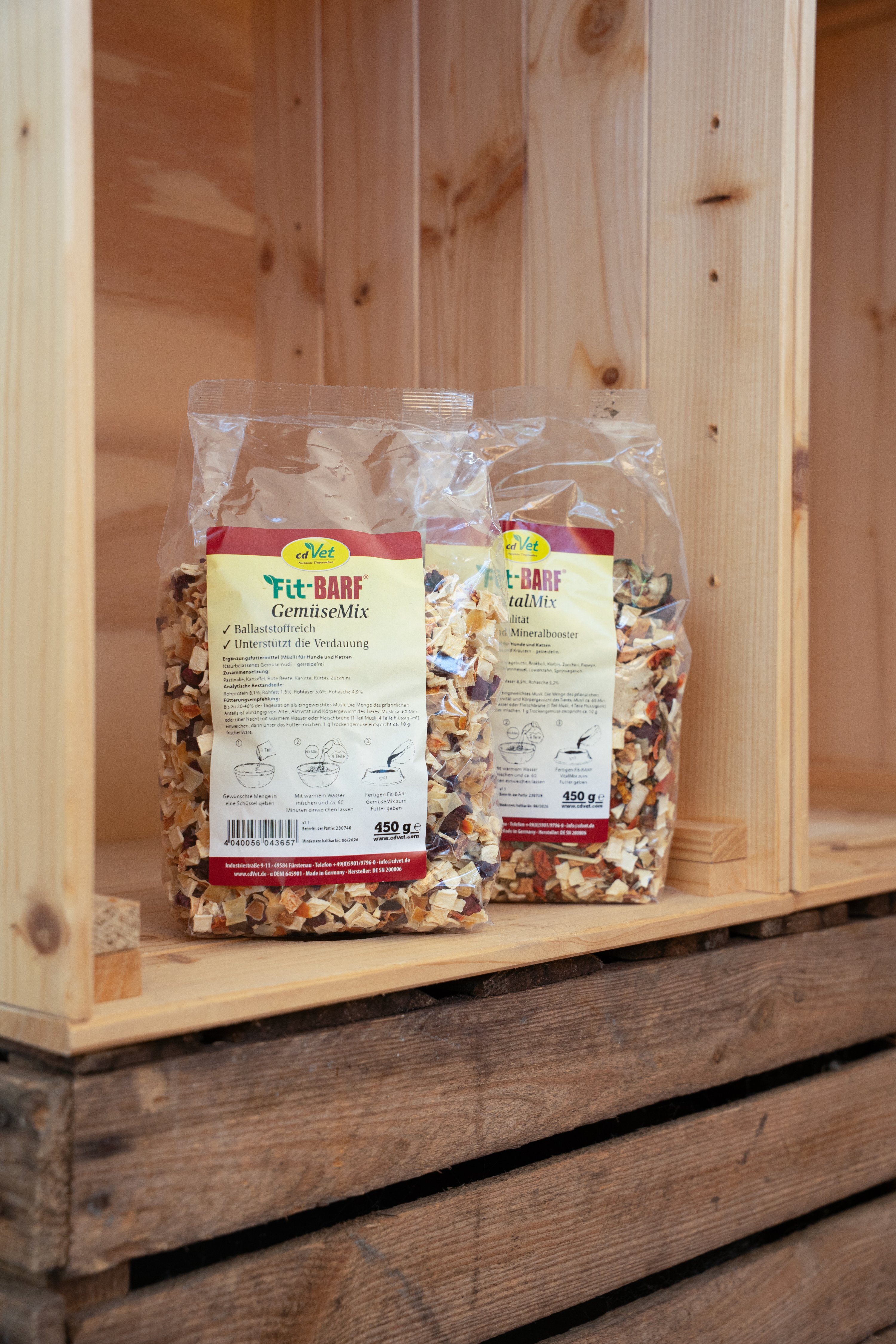 Fit-BARF GemüseMix 450 g + Fit-BARF VitalMix 450 g Bundle