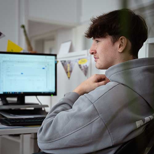 hoodie, gray, sweatshirt, frontview, indoor