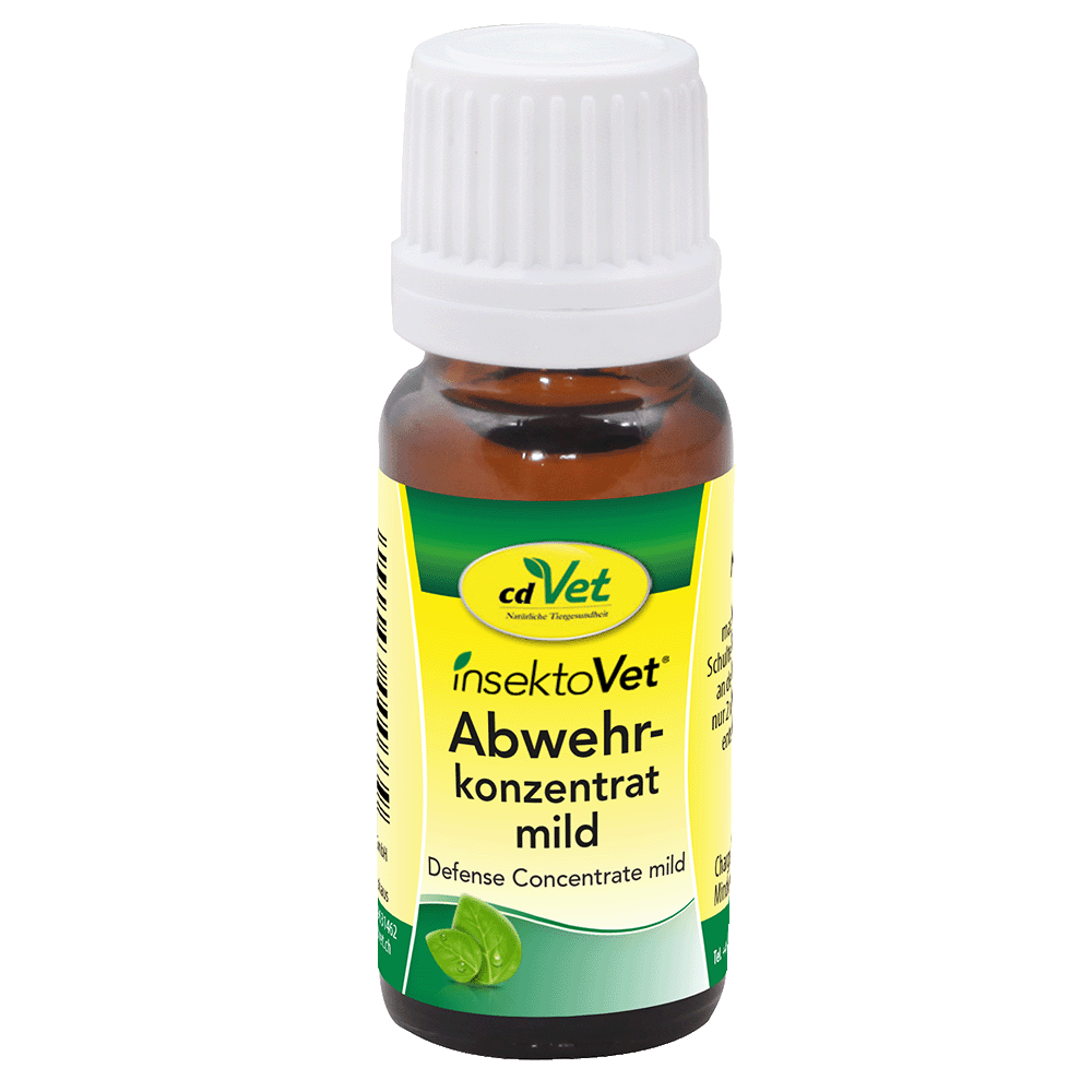 Abwehrkonzentrat, Defence Concentrate, Konzentrate, Tiermedizinisches Produkt, Hund/Katze, Insektenschutzmittel, Abwehrkonzentrat, mild, Defense Concentrate mild, Kombination grün gelb