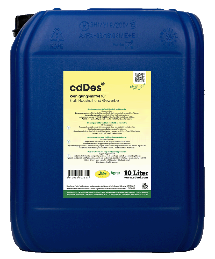 Behälter, Reinigungsmittel, blauer Kanister, 10 Liter, HDPE-Behälter