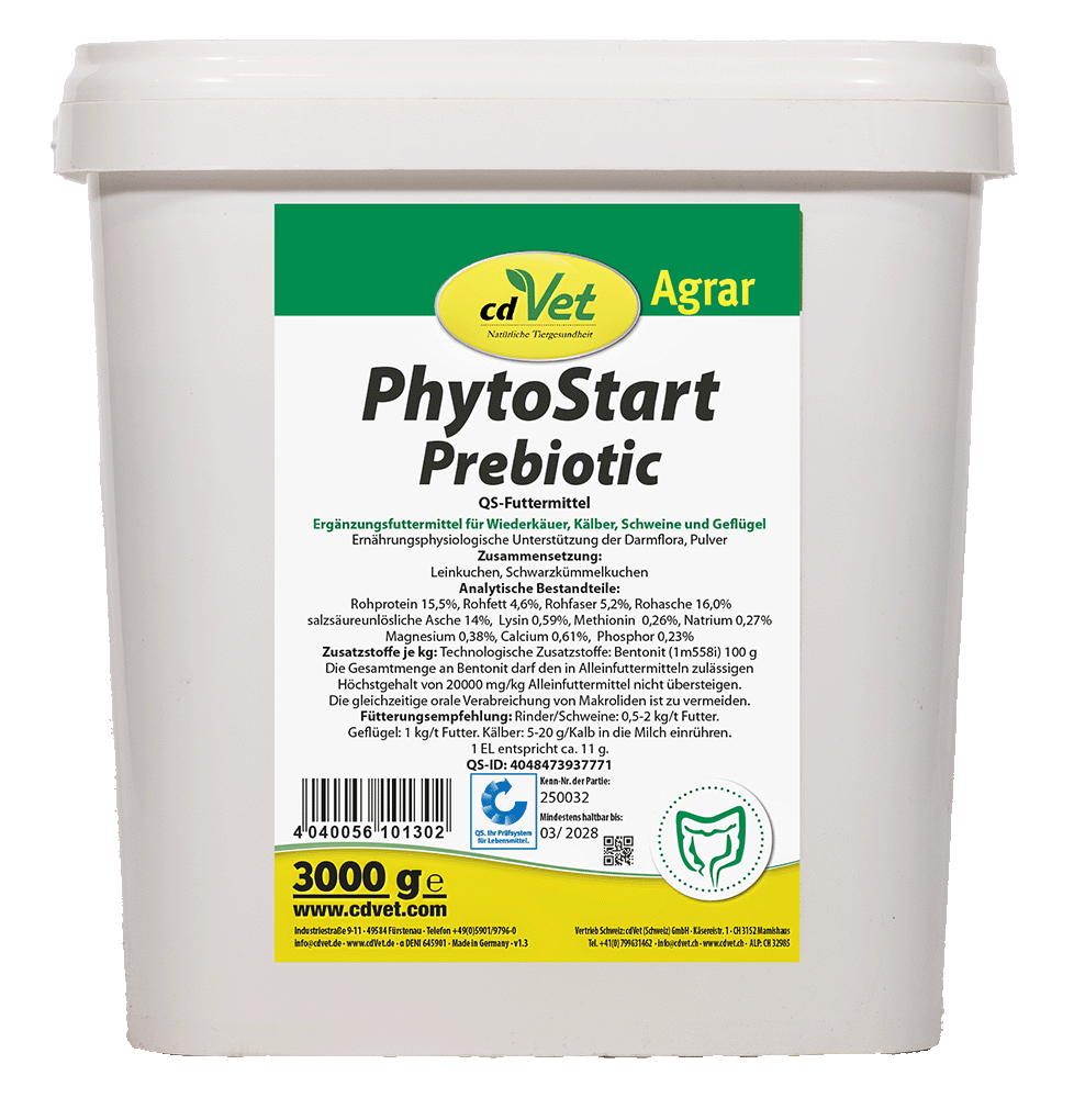 Phytostart, Prebiotic, QS-Futtermittel, Agrar, Tierfutter