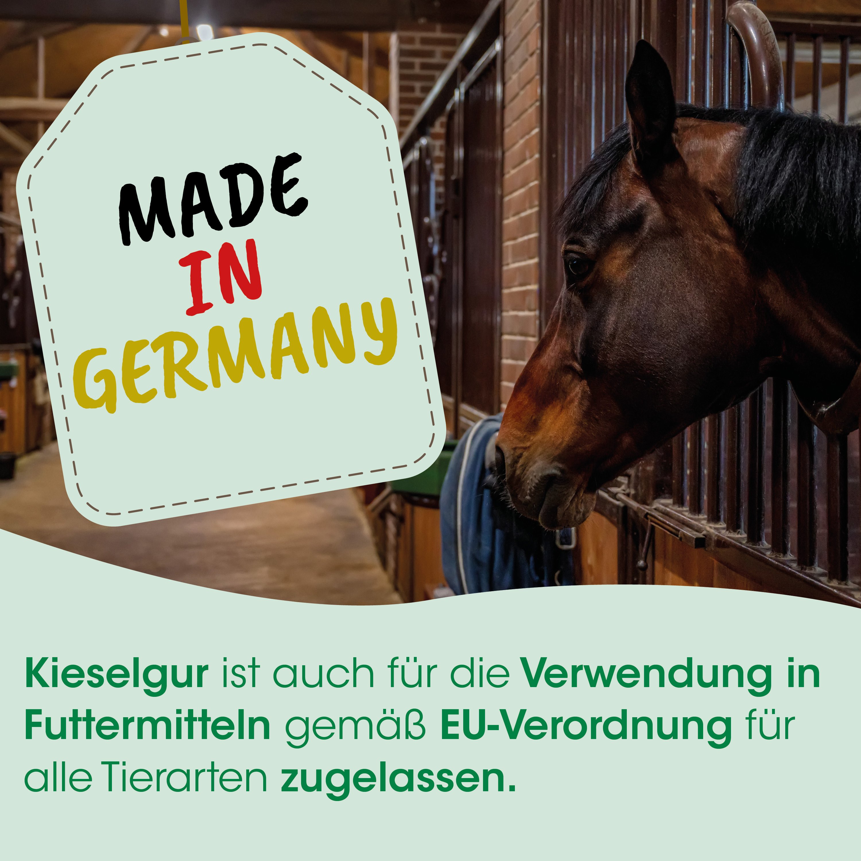 Pferd, Ställe, Futter, EU-Verordnung, Made in Germany