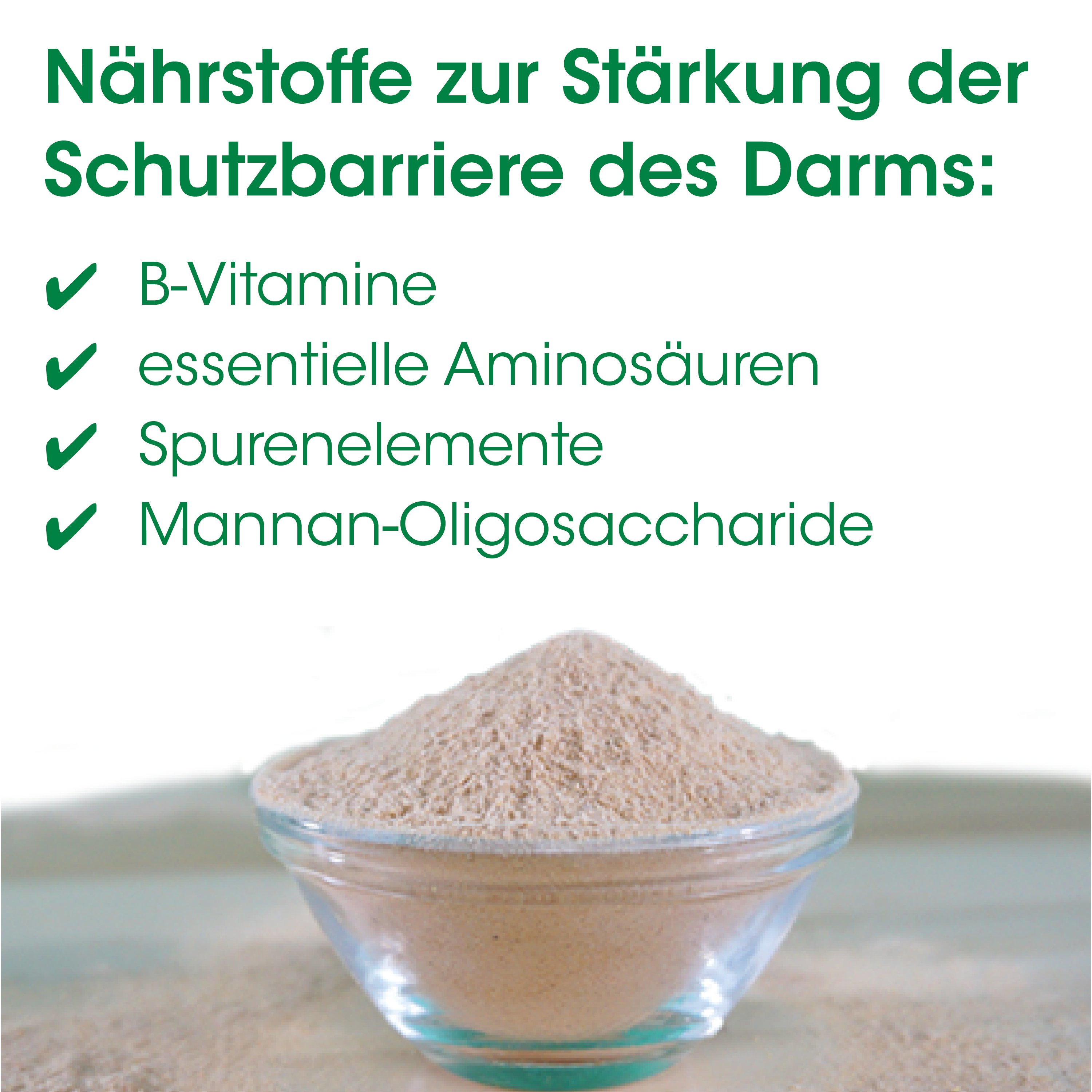 Mehl, Pulver, B-Vitamine, essentielle Aminosäuren, Spurenelemente