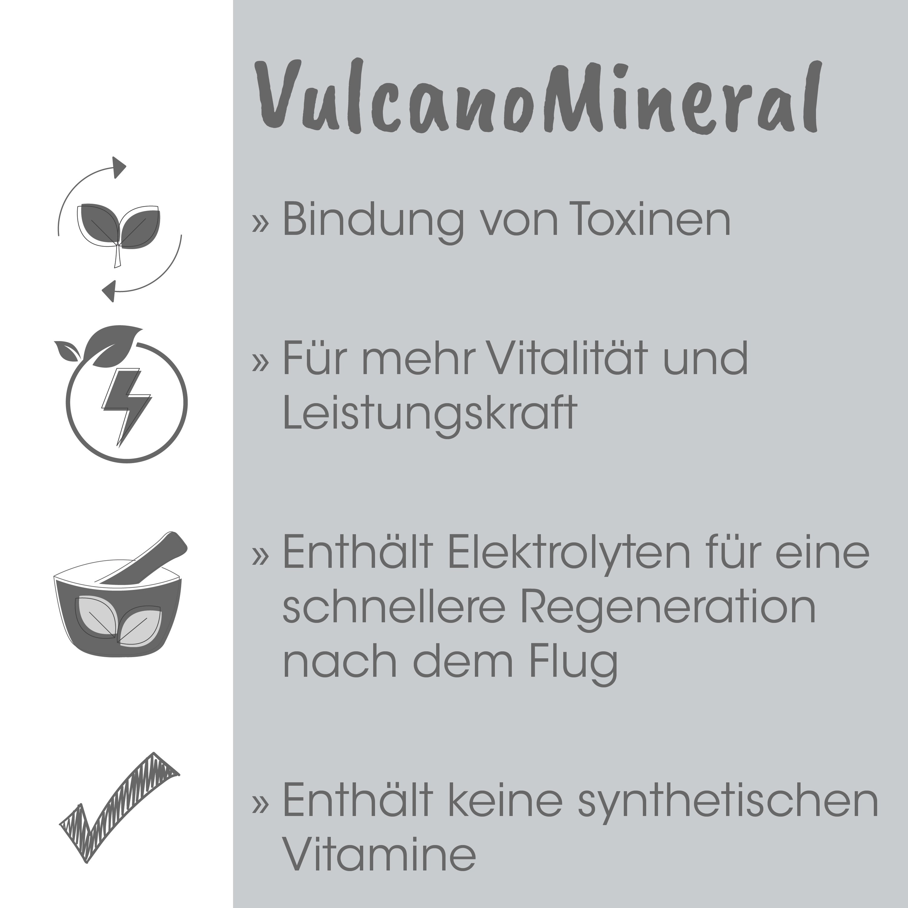 VulcanoMineral, Bindung von Toxinen, Vitalität, Leistungskraft, Elektrolyten