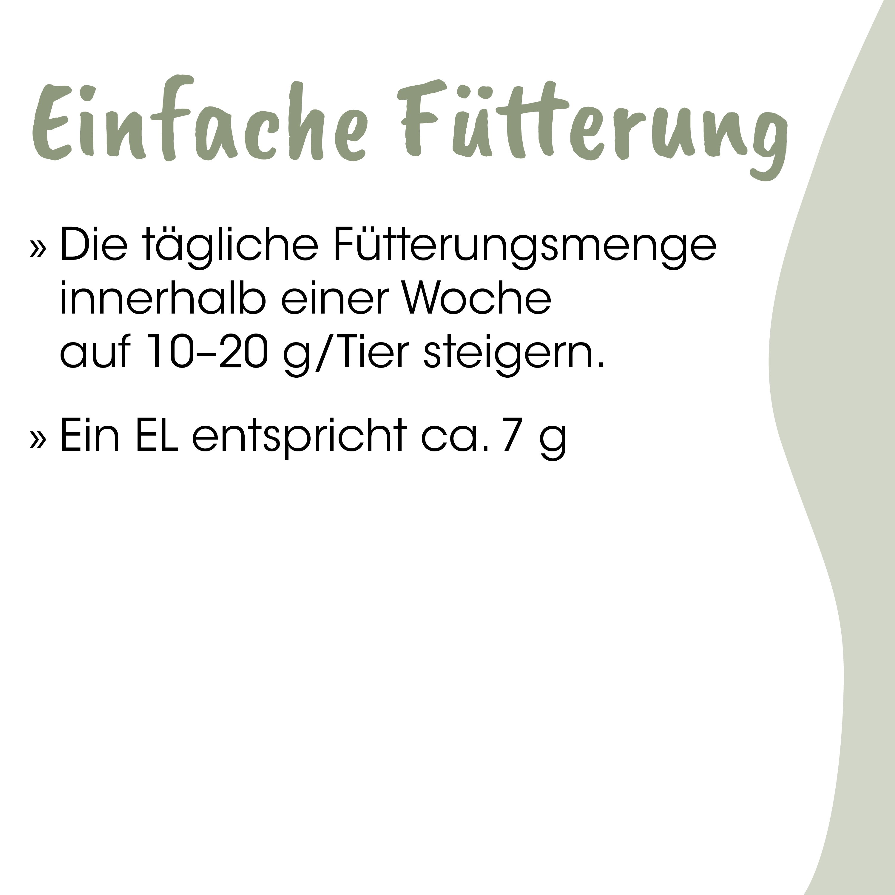 Futtermenge, Tierfutter, Hunde/Futtermittel, Gehaltsernährung, EL (Esslöffel)