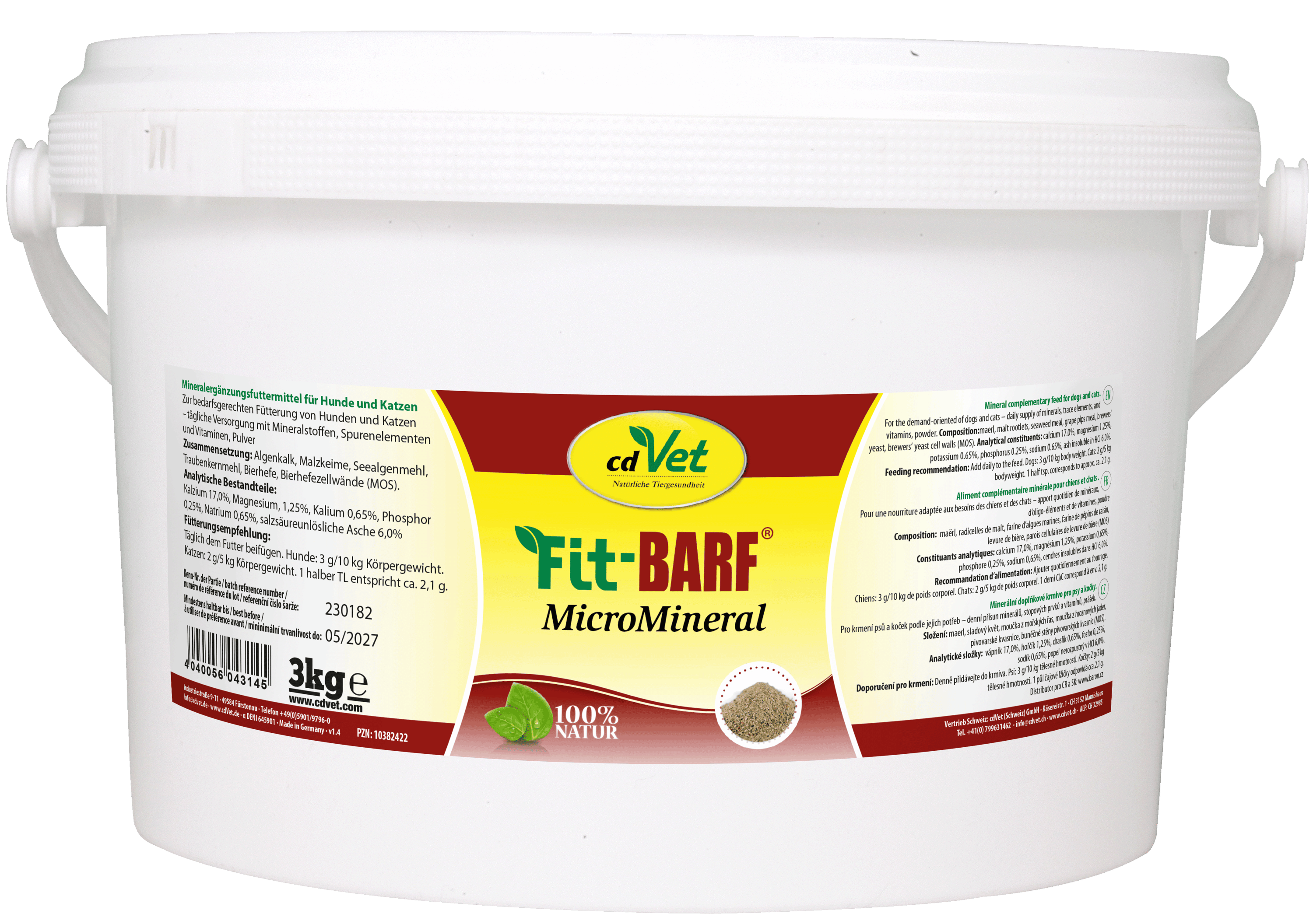 Katzenfutter, Hundfutter, Mineralfuttermittel, Bulk-Container, Micromineral