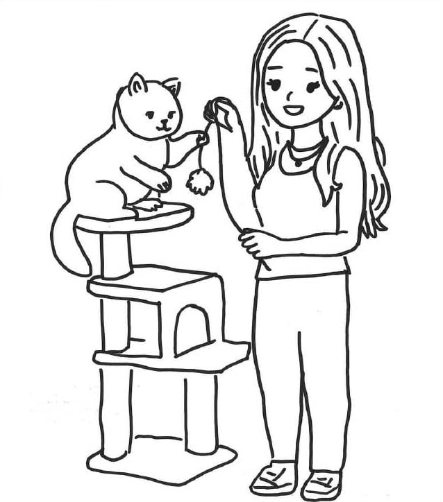 Katzen-Spielzeug, Katzenspielzeug, Kratzpfosten, Katzenspiel, Spielzeug-Maus