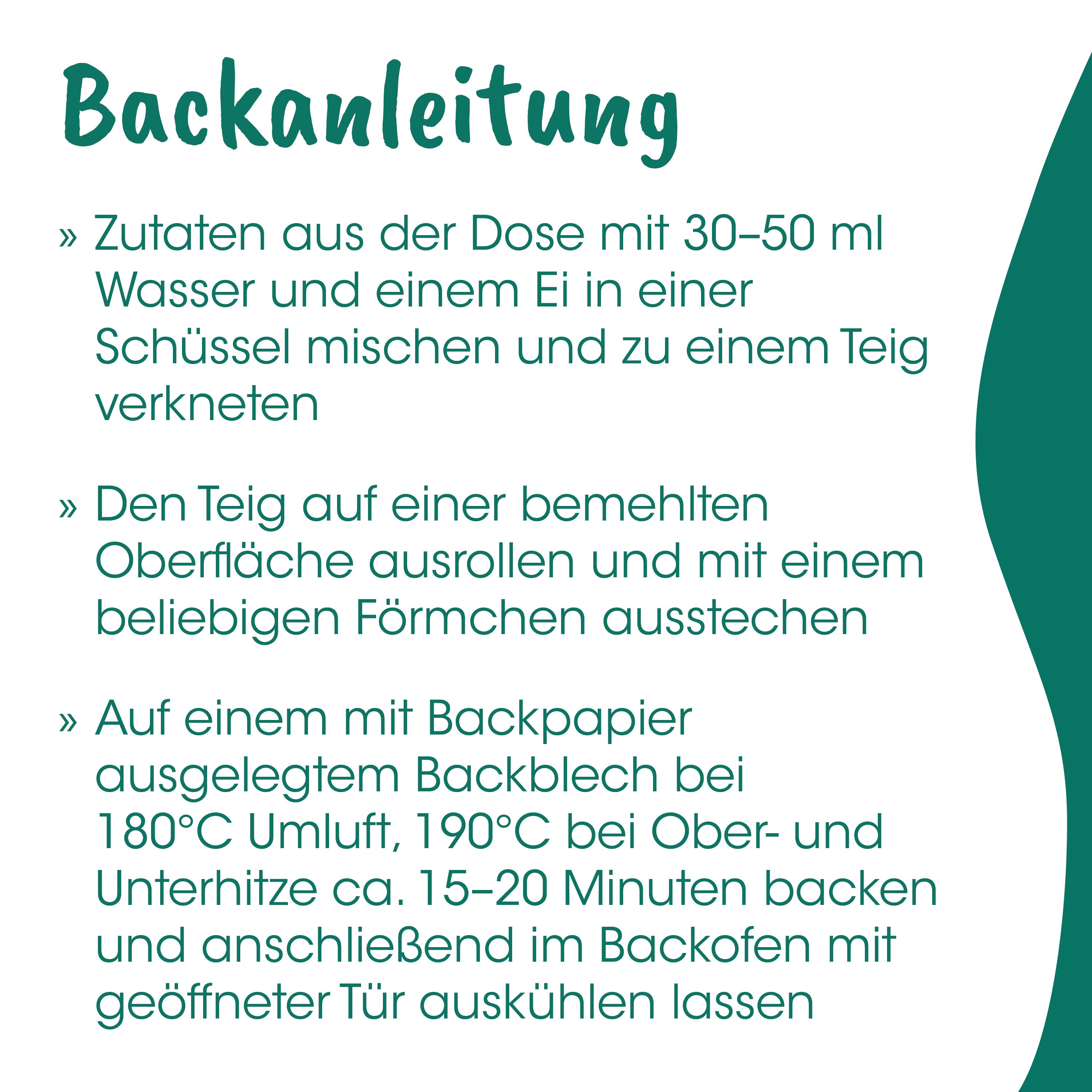 Backanleitung, Backofen, Backblech, Backblech, Backpapier