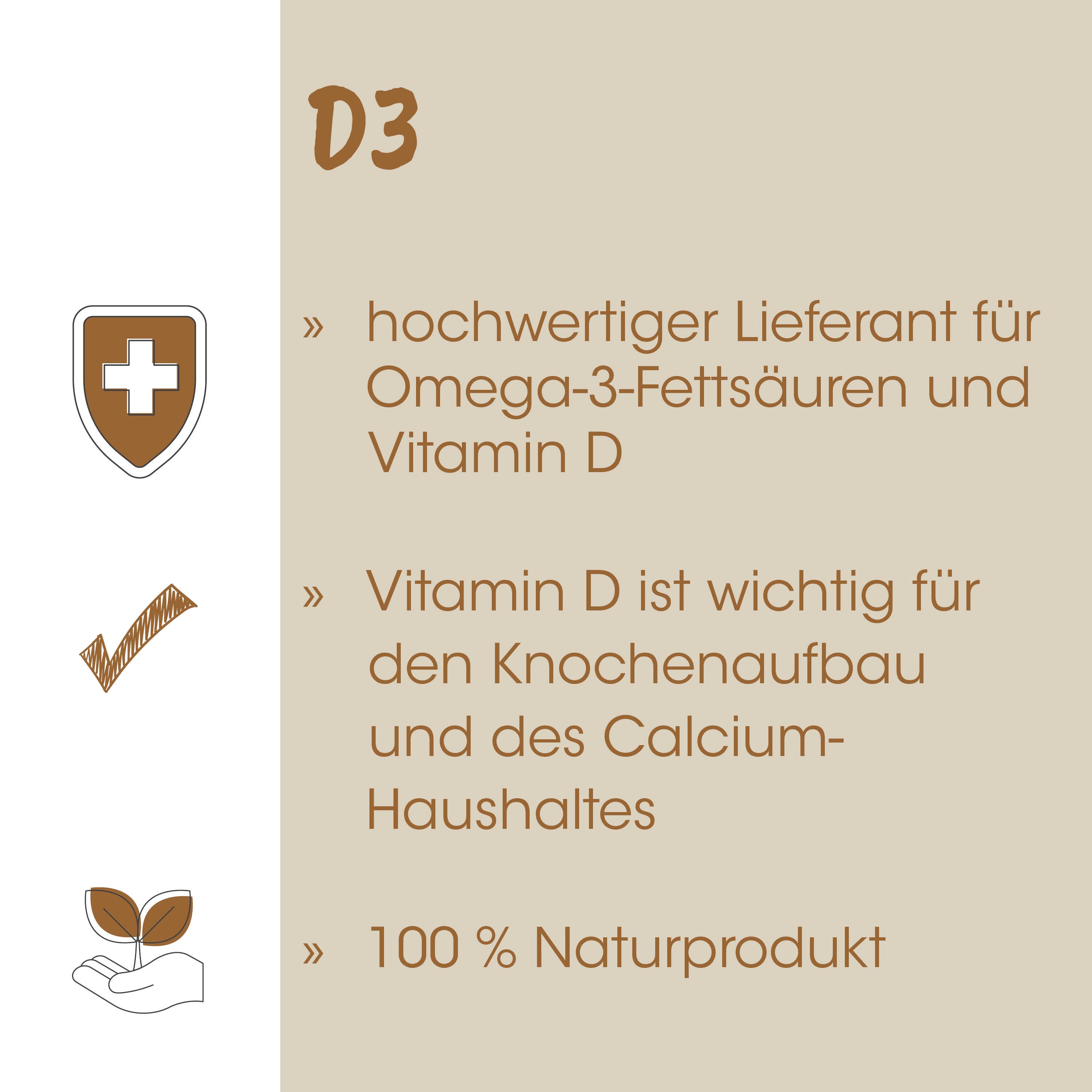 kosmetik, Omega-3, Fettsäuren, Vitamin D, 100 Prozent Naturprodukt