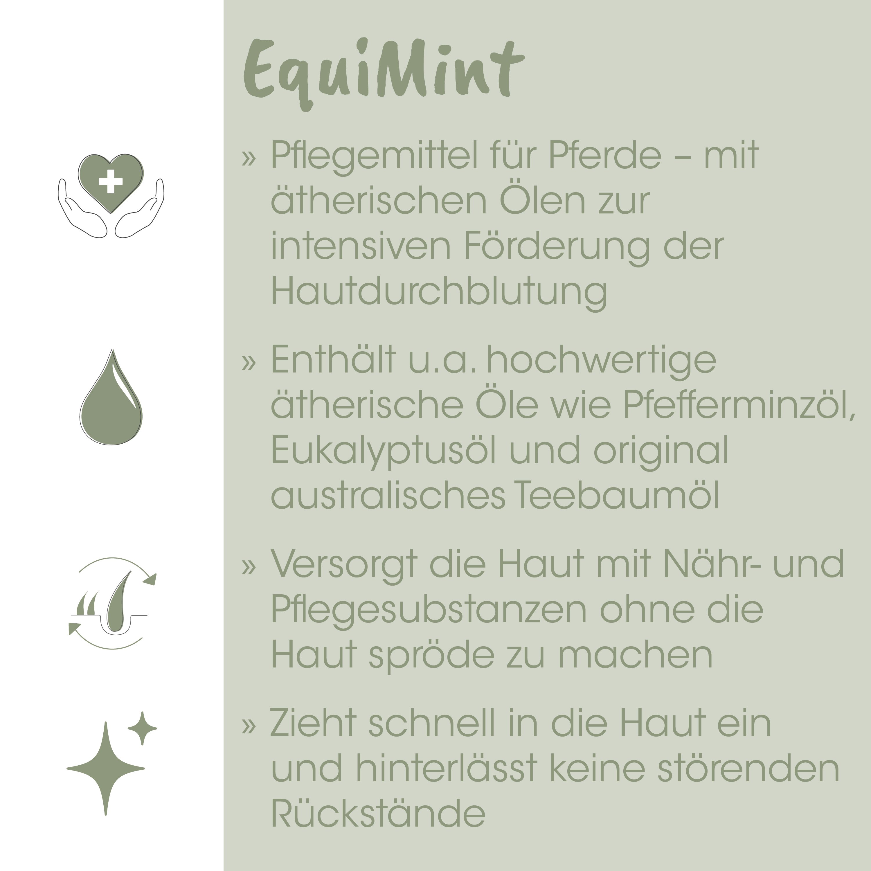 Pflegemittel, Pferdepflege, öle, ätherische Öle, Hautpflege