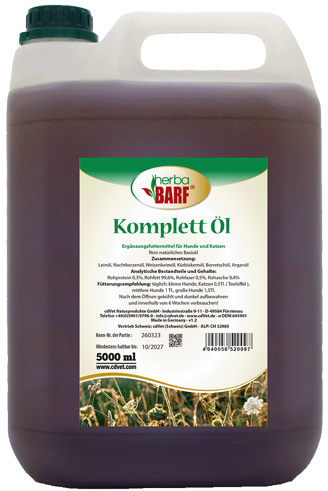 Kompott Öl, Hundefutter, Katze, Katzenfutter, Barf