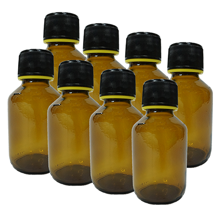 Braunglasflasche 100 ml (8 St.)