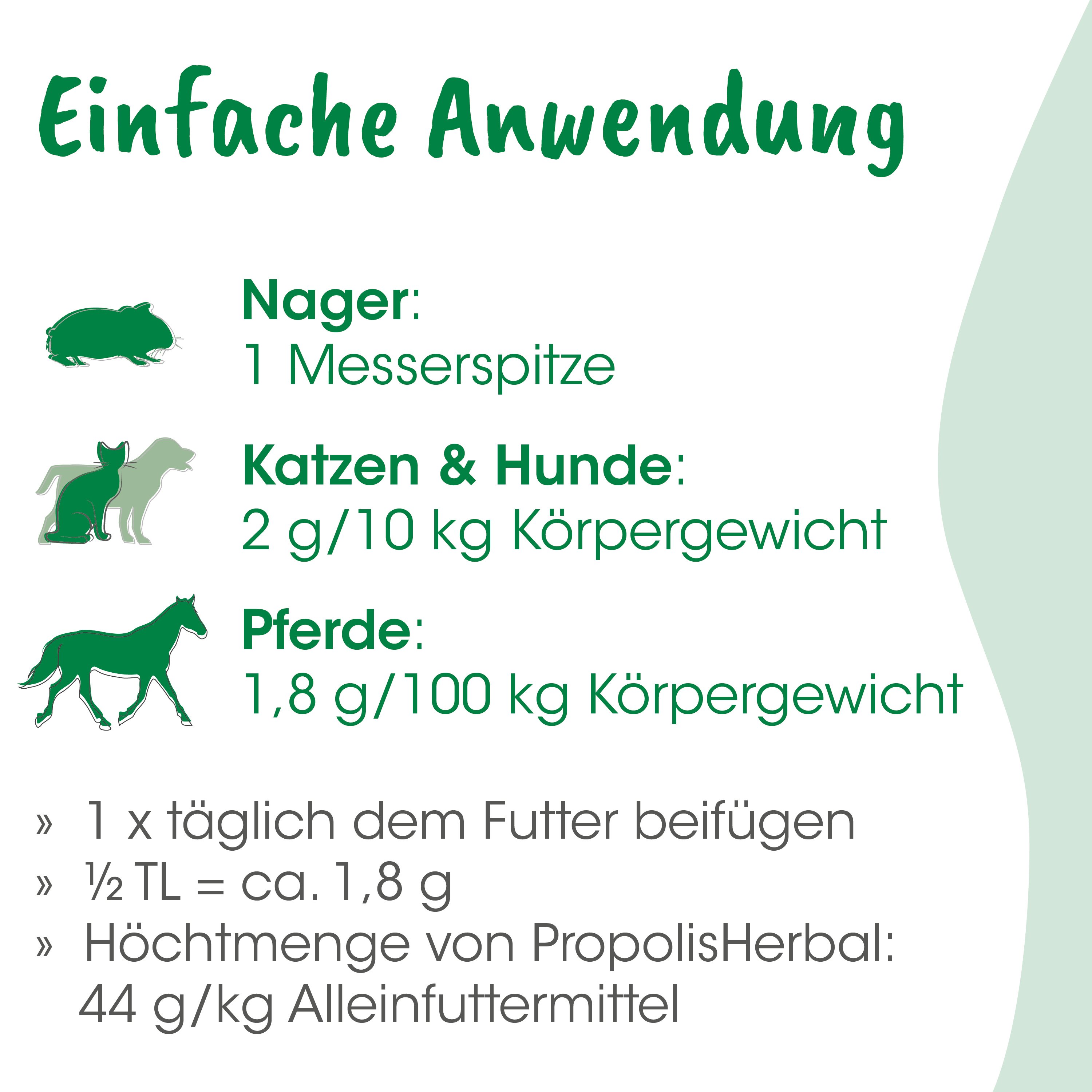 Nager, Katzen & Hunde, Pferde, Tierfutter, Futterangaben