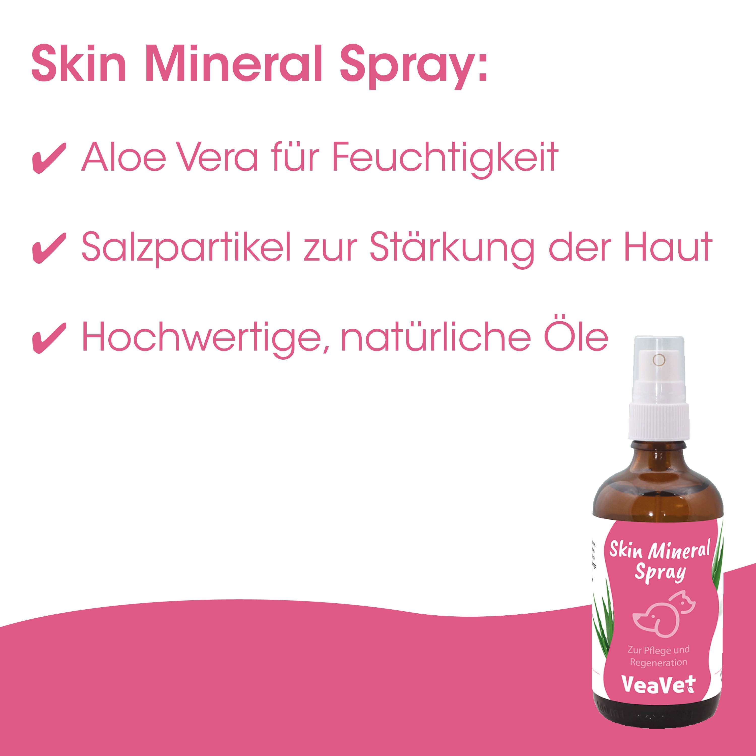 Skin Mineral Spray, Aloe Vera, Salzpartikel, natürliche Öle, Feuchtigkeit