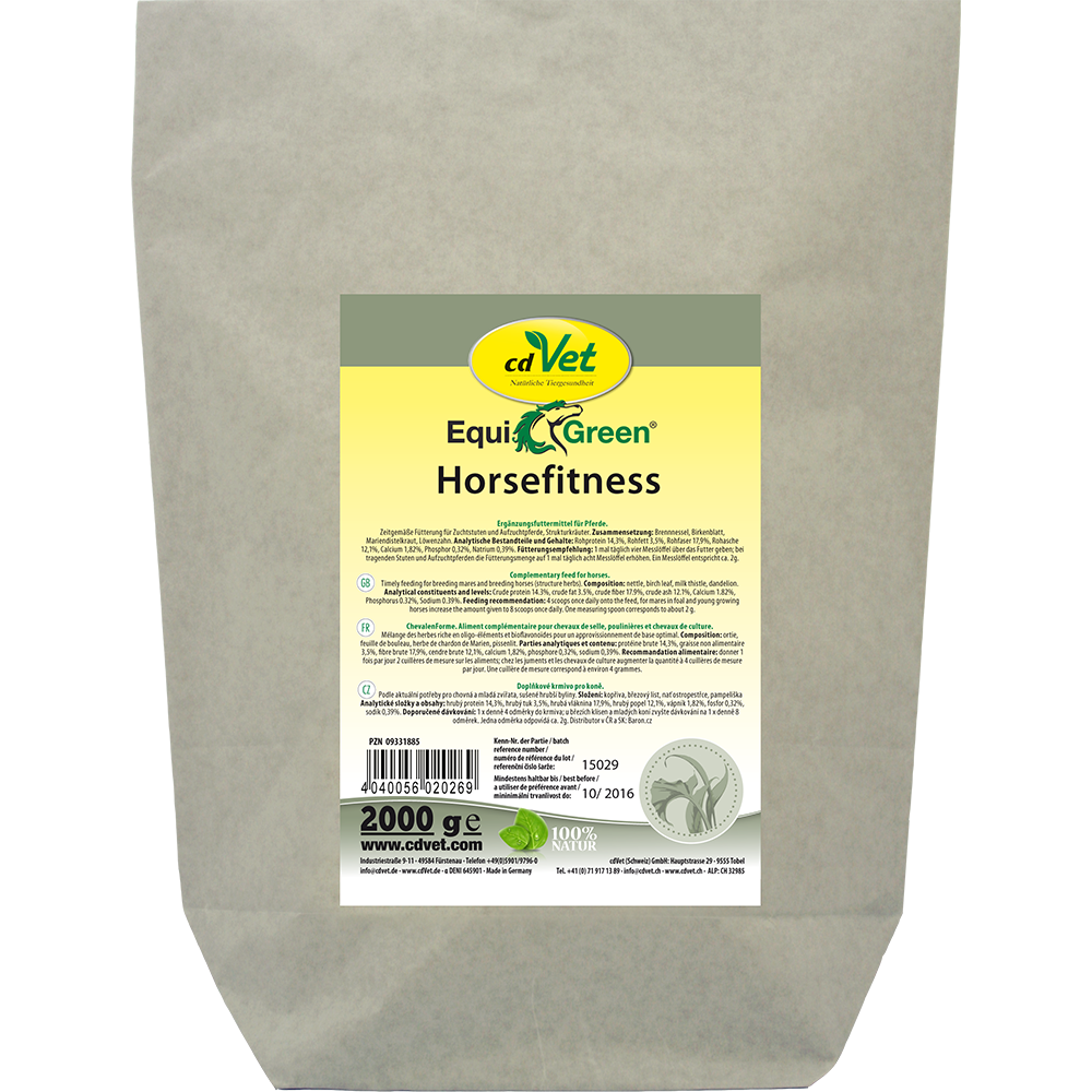 Horsefitness, Ergänzungsfutter, EquiGreen, 2000 g, Naturprodukt