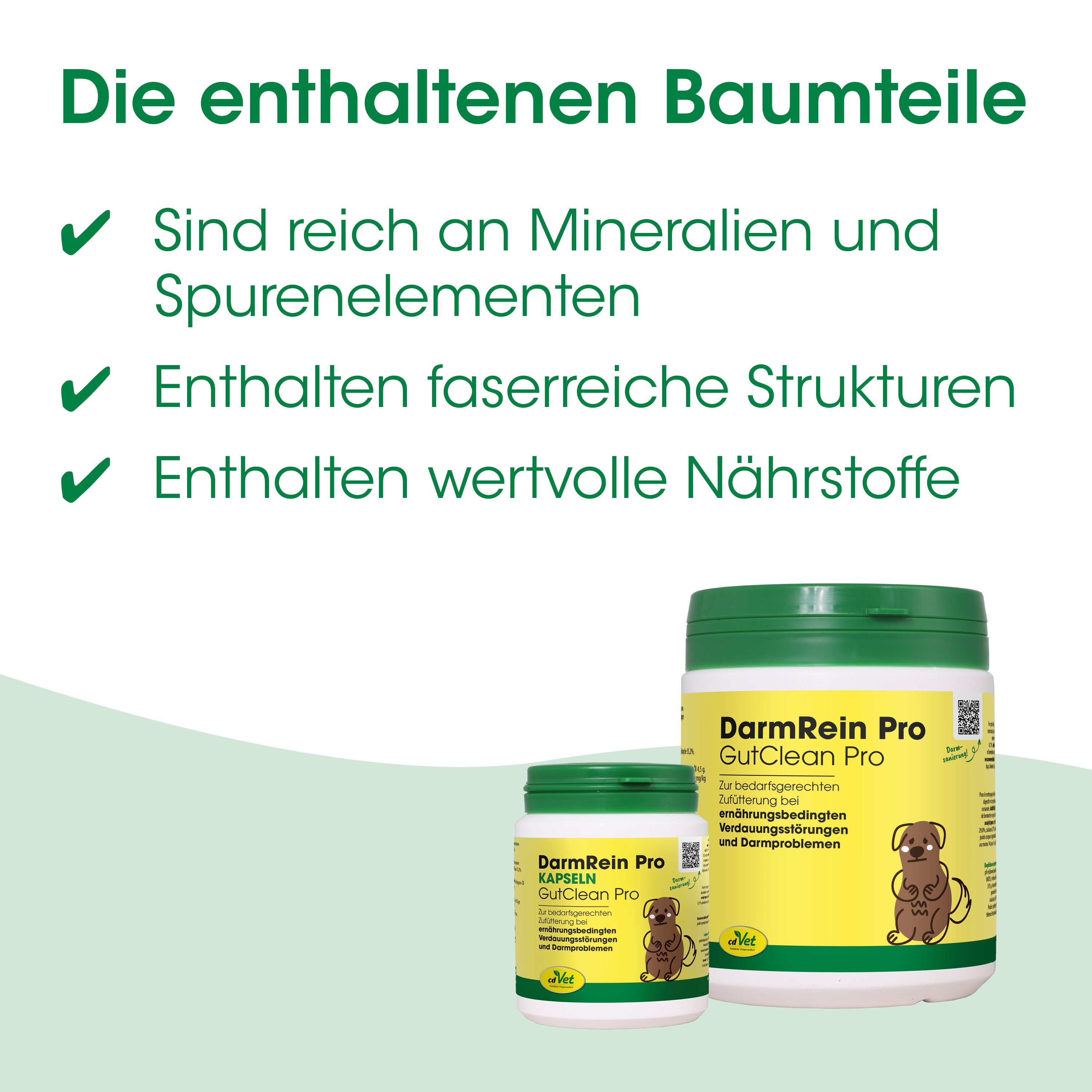 Hundesupplement, Darmrein Pro, Kapseln, Gelb, Grün