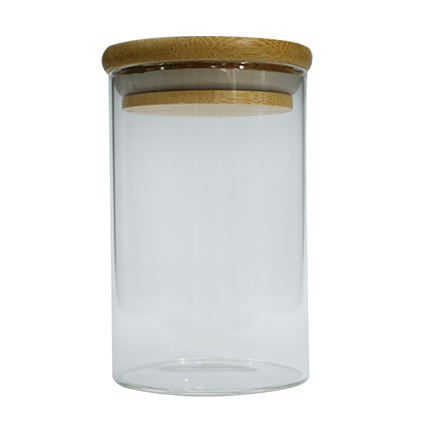 Glas 250 ml mit Bambusdeckel